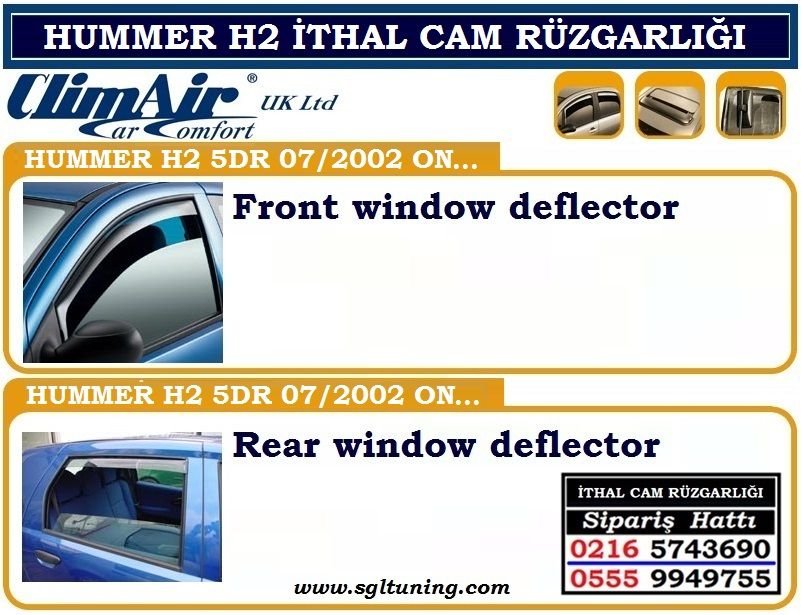 HUMMER H2 5D 07.2002R 2 Ön Cam CLİMAİR CAM RÜZGARLIĞI