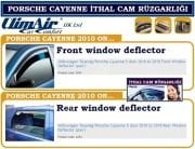 PORSCHE CAYENNE 2010-2018 4 Cam CLİMAİR CAM RÜZGARLIĞI