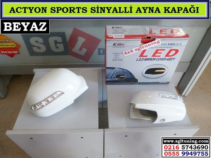 10515 SSANGYONG ACTYON SPORTS SİNYALLİ AYNA KAPAĞI BEYAZ SSANGYONG ACTYON SPORTS AKSESUARLARI