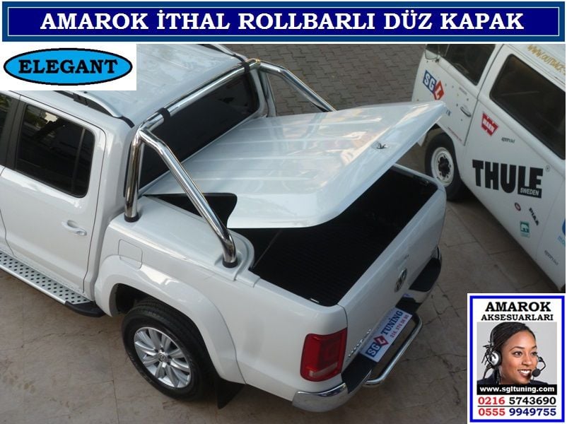 AMAROK ROLLBARLI BEYAZ DÜZ KAPAK ELEGANT