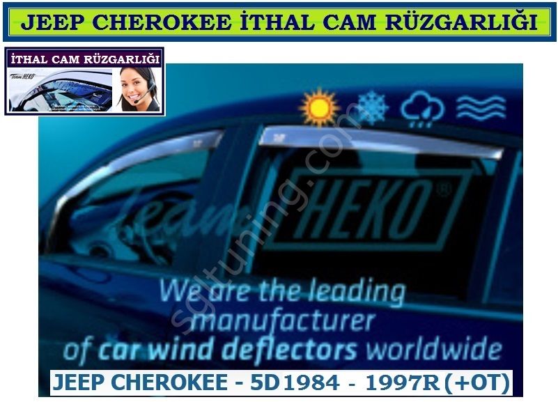 JEEP CHEROKEE XJ 1984-1997 ÖZEL CAM RÜZGARLIĞI HEKO