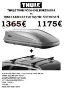 THULE ÖZEL FİYAT TOURİNG M GRİ (400 LİTRE) BOX VE ÇELİK BAR SETİ