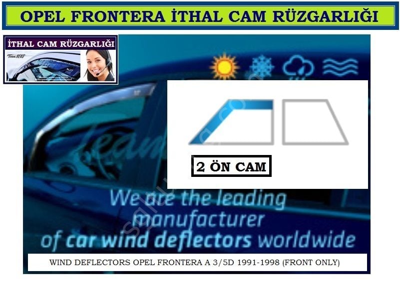 OPEL FRONTERA A 3/5D 1991-1998 HEKO CAM RÜZGARLIĞI - 2 ÖN CAM HEKO