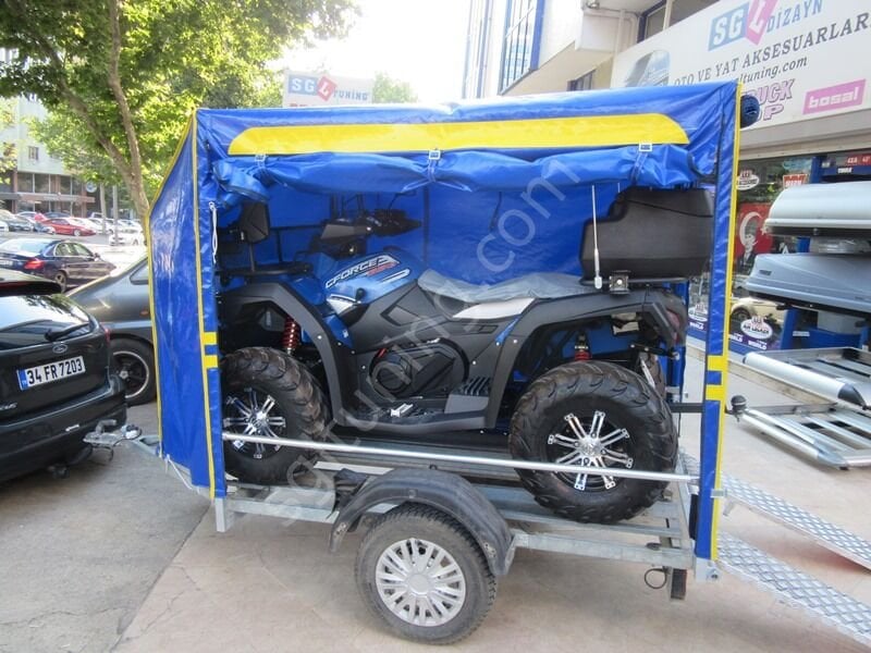 ATV MOTORSİKLET VE YÜK RÖMORKU ÇOK AMAÇLI RAMPALI BRANDALI RÖMORK