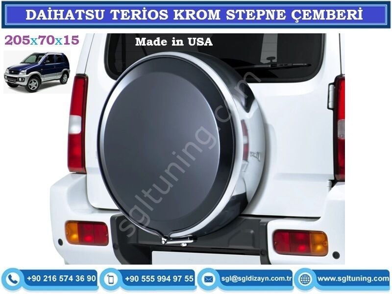 SGL03 TERİOS KROM STEPNE ÇEMBERİ DAİHATSU TERİOS AKSESUARLARI USA