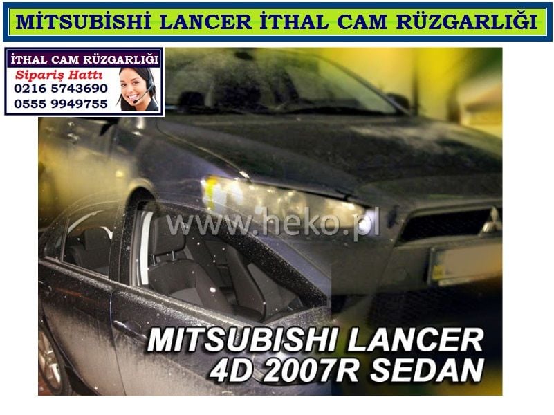 MİTSUBİSHİ LANCER 2007-2016 ÖZEL CAM RÜZGARLIĞI LANCER AKSESUAR HEKO