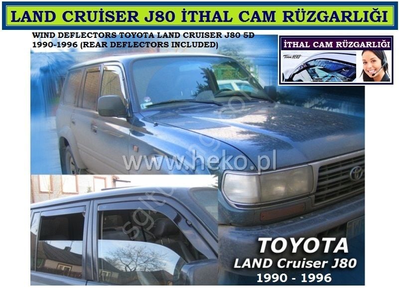 TOYOTA LAND CRUISER J80 5D 1990-1996 ÖZEL CAM RÜZGARLIĞI HEKO